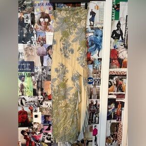 Tiger Mist Yellow and Green Floral Maxi Dress